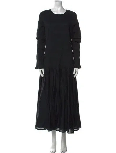 Pre-owned Merlette Crew Neck Long Dress W/ Tags In Black