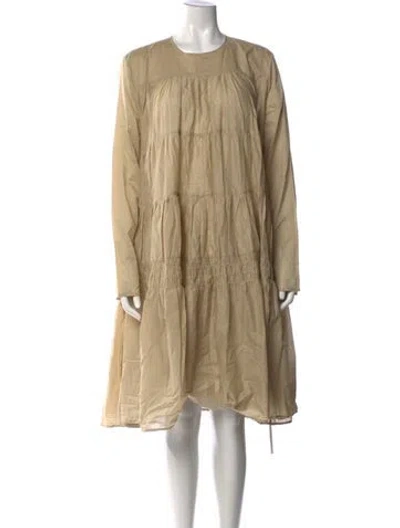 Pre-owned Merlette Crew Neck Long Dress W/ Tags In Neutrals