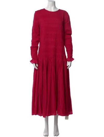 Pre-owned Merlette Crew Neck Long Dress W/ Tags In Pink