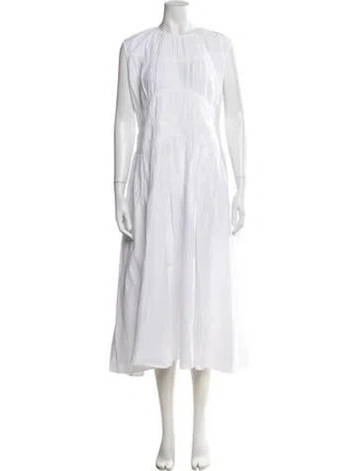 Pre-owned Merlette Crew Neck Long Dress W/ Tags In White