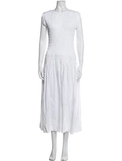 Pre-owned Merlette Crew Neck Long Dress W/ Tags In White