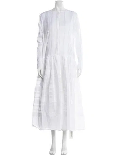 Pre-owned Merlette Crew Neck Long Dress W/ Tags In White