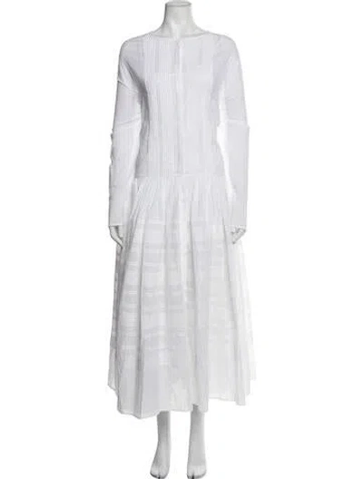 Pre-owned Merlette Crew Neck Long Dress W/ Tags In White