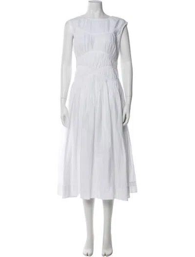 Pre-owned Merlette Crew Neck Long Dress W/ Tags In White