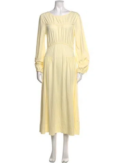 Pre-owned Merlette Crew Neck Long Dress W/ Tags In Yellow