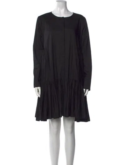 Pre-owned Merlette Crew Neck Mini Dress In Black
