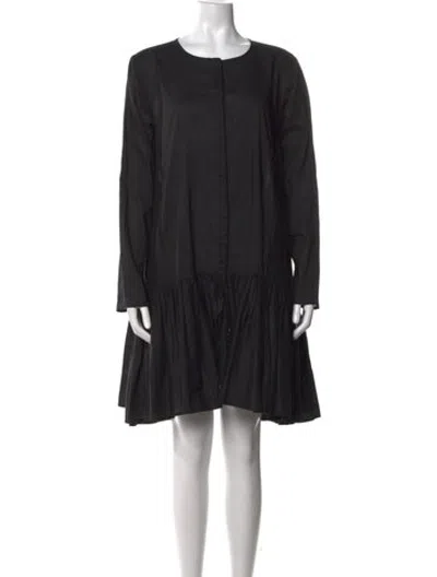 Pre-owned Merlette Crew Neck Mini Dress In Black