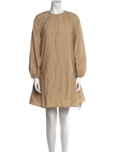Pre-owned Merlette Crew Neck Mini Dress In Neutral