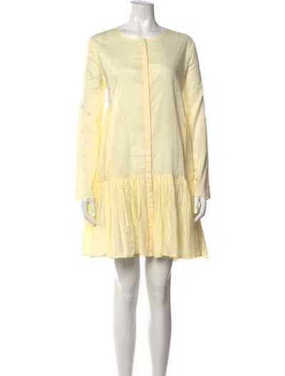 Pre-owned Merlette Crew Neck Mini Dress In Neutrals