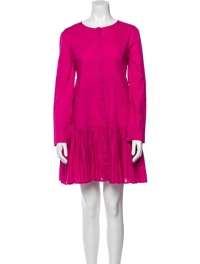 Pre-owned Merlette Crew Neck Mini Dress In Pink