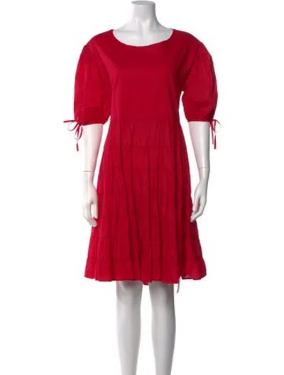 Pre-owned Merlette Crew Neck Mini Dress In Pink