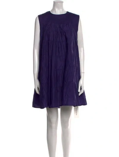 Pre-owned Merlette Crew Neck Mini Dress W/ Tags In Blue