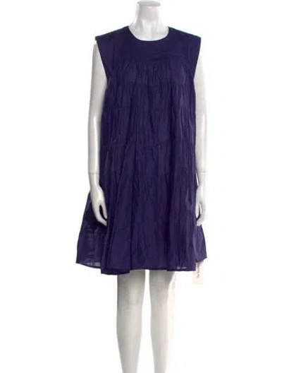 Pre-owned Merlette Crew Neck Mini Dress W/ Tags In Blue