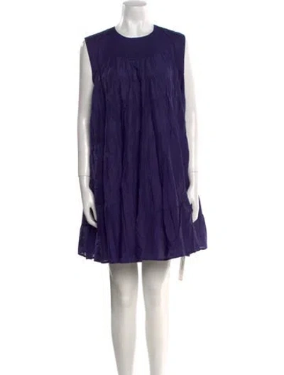 Pre-owned Merlette Crew Neck Mini Dress W/ Tags In Blue