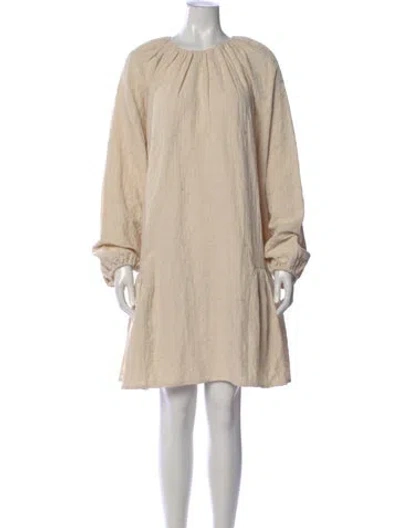 Pre-owned Merlette Crew Neck Mini Dress W/ Tags In Neutral
