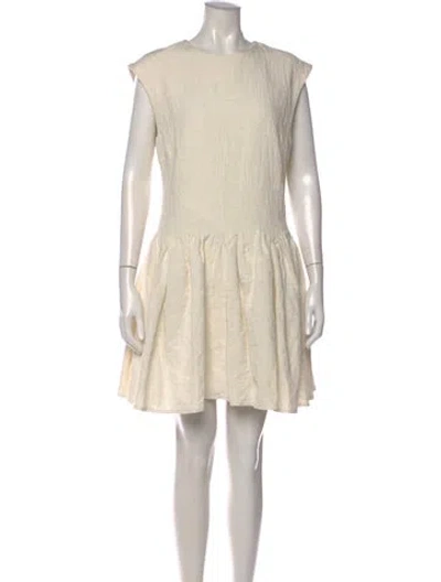 Pre-owned Merlette Crew Neck Mini Dress W/ Tags In Neutral