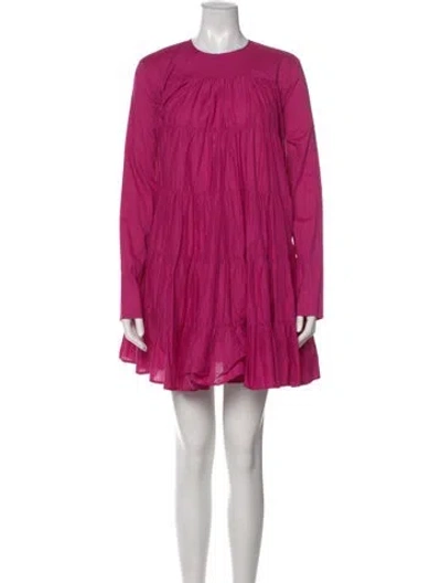 Pre-owned Merlette Crew Neck Mini Dress W/ Tags In Purple