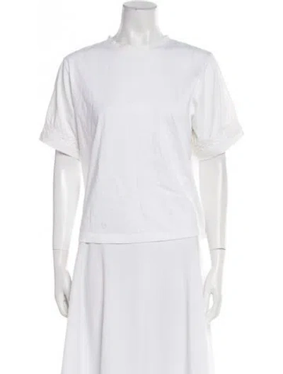 Pre-owned Merlette Crew Neck Short Sleeve T-shirt In White