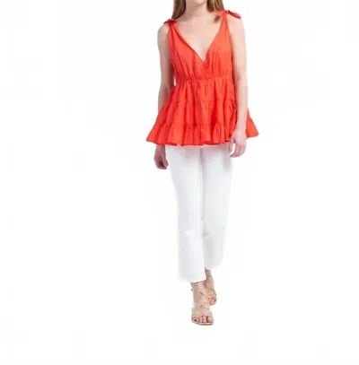 Merlette Dunand Sleeveless Blouse In Poppy Ppy In Orange