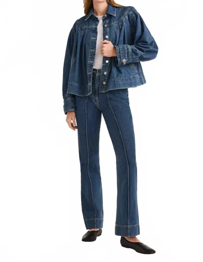 Merlette Easton Denim Jacket In Mid-blue Wash