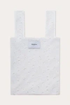 MERLETTE EYELET TOTE BAG IN WHITE