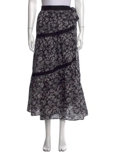 Pre-owned Merlette Floral Print Long Skirt In Multicolor