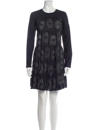 Pre-owned Merlette Floral Print Mini Dress In Blue