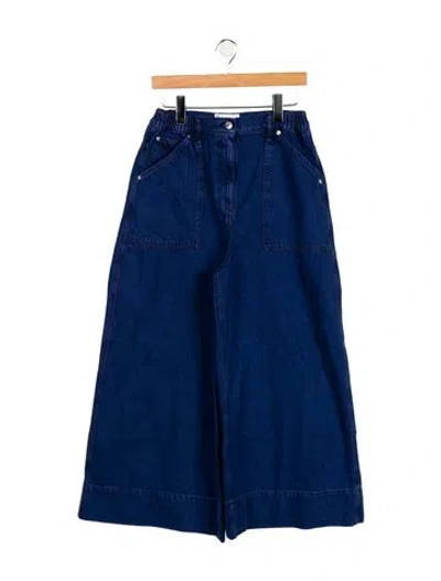 Pre-owned Merlette High-rise Wide Leg Jeans In Blue