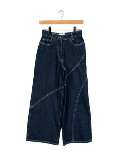 Pre-owned Merlette High-rise Wide Leg Jeans In Blue