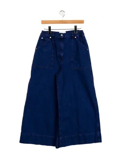 Pre-owned Merlette High-rise Wide Leg Jeans In Blue
