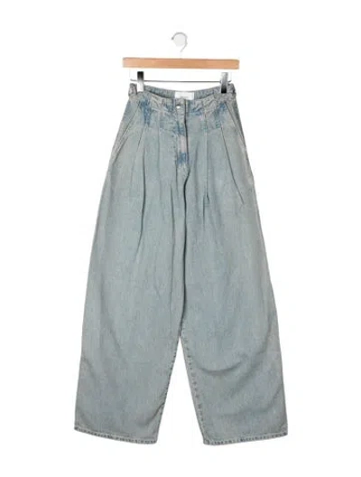 Pre-owned Merlette High-rise Wide Leg Jeans W/ Tags In Green