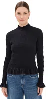 Merlette Kantor Cotton-jersey Top In Black