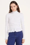 Merlette Kantor Jersey Top White In White