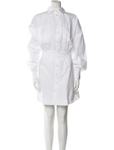 Pre-owned Merlette Knee-length Dress In White