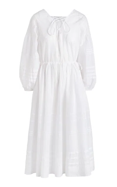 Merlette Leonora Cotton Voile Dress In White