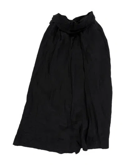 Pre-owned Merlette Linen Long Skirt In Black