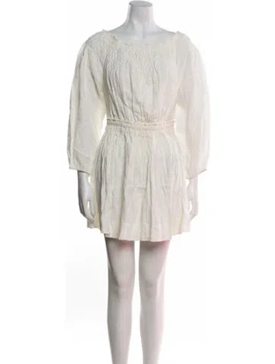 Pre-owned Merlette Linen Mini Dress W/ Tags In Neutral