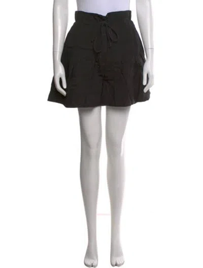Pre-owned Merlette Linen Mini Shorts In Black