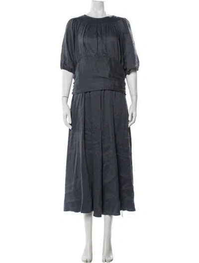 Pre-owned Merlette Linen Skirt Set In Blue