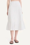 Merlette Women's Litus Pleated Poplin Midi Skirt In White