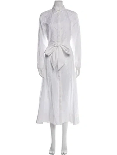 Pre-owned Merlette Long Dress In White