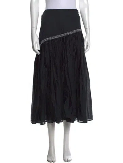 Pre-owned Merlette Long Skirt In Black
