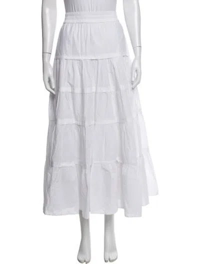 Pre-owned Merlette Long Skirt In White