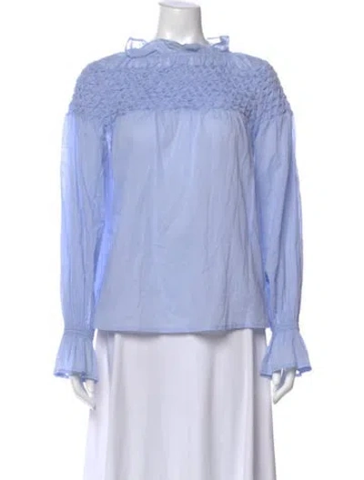 Pre-owned Merlette Long Sleeve Blouse In Blue