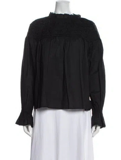 Pre-owned Merlette Long Sleeve Blouse In Gray