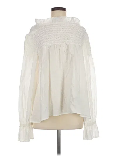 Pre-owned Merlette Long Sleeve Blouse In Ivory