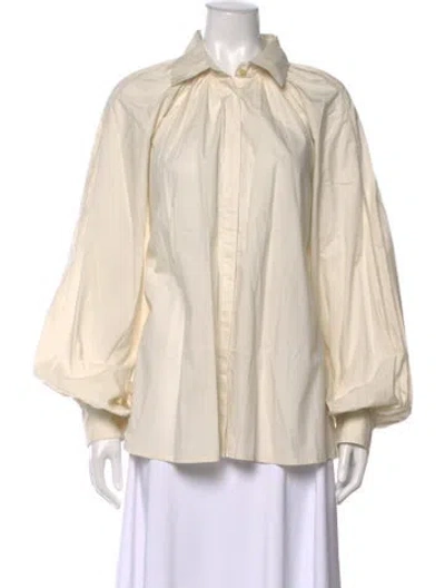 Pre-owned Merlette Long Sleeve Blouse W/ Tags In Neutrals