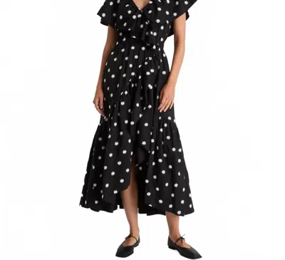 Merlette Loris Midi Dress In Ikat In Black