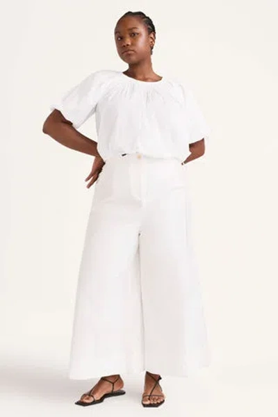 Merlette Azalea Pin-tucked Cotton Blouse In White