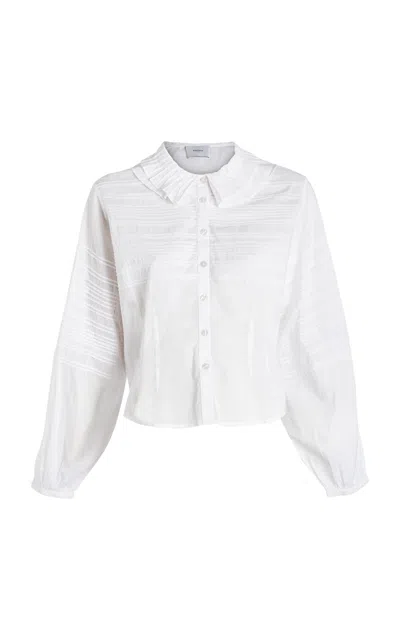 Merlette Lucia Cotton Voile Top In White